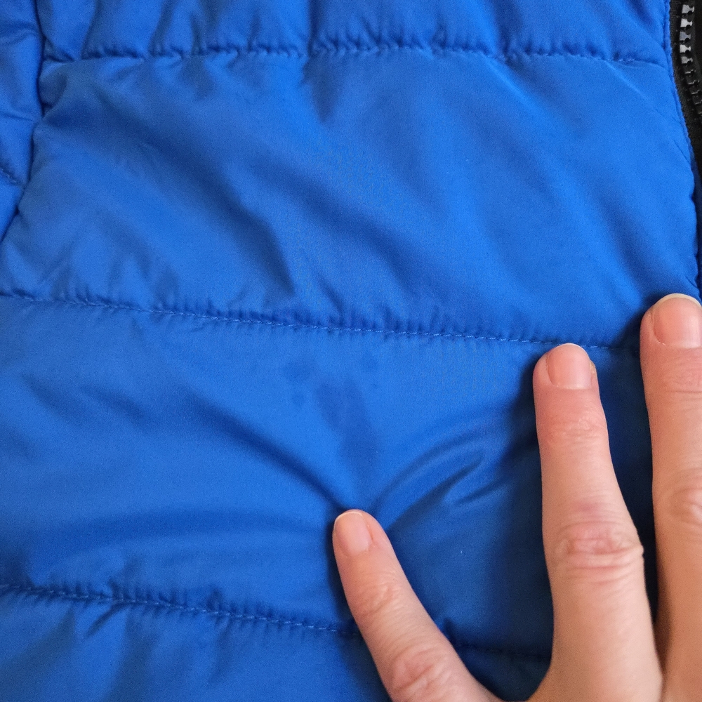 Wild Fable Electric Blue Zip Front Quilted Puffer Jacket Boxy High Collar MI3 - Picture 8 of 15